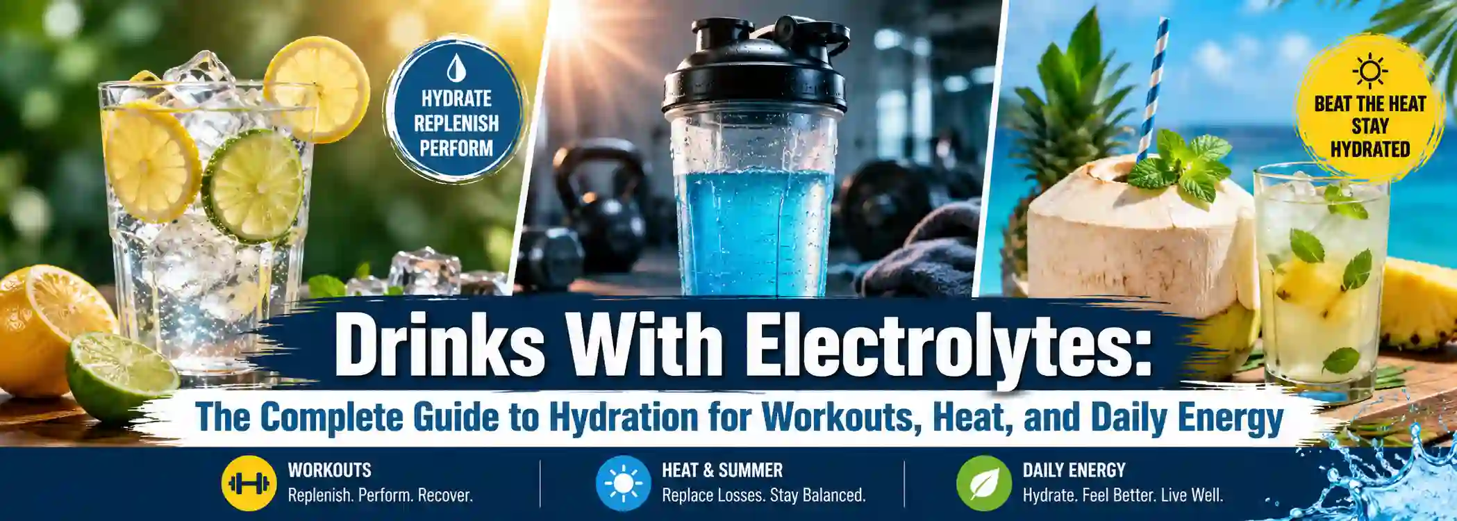 Drinks With Electrolytes: The Complete Guide to Hydration for Workouts, Heat, and Daily Energy