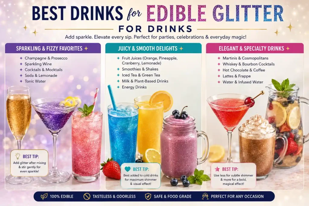 Best Drinks for Edible Glitter For Drinks
