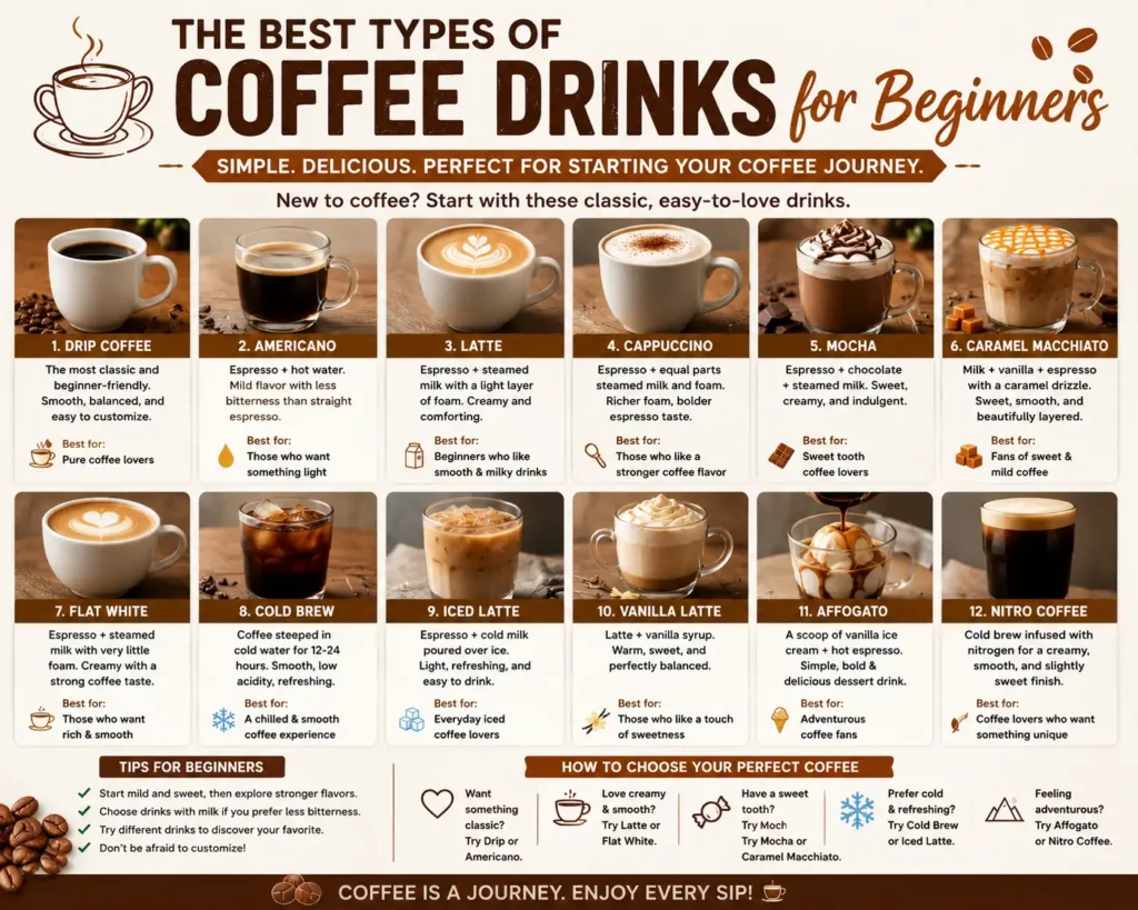 Best Types of Coffee Drinks for Beginners