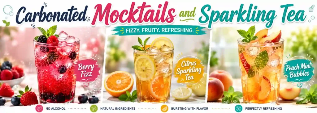 Carbonated Mocktails and Sparkling Tea