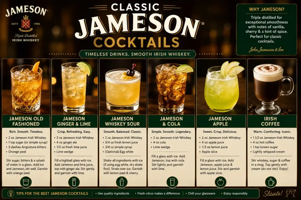 Classic Jameson Cocktails