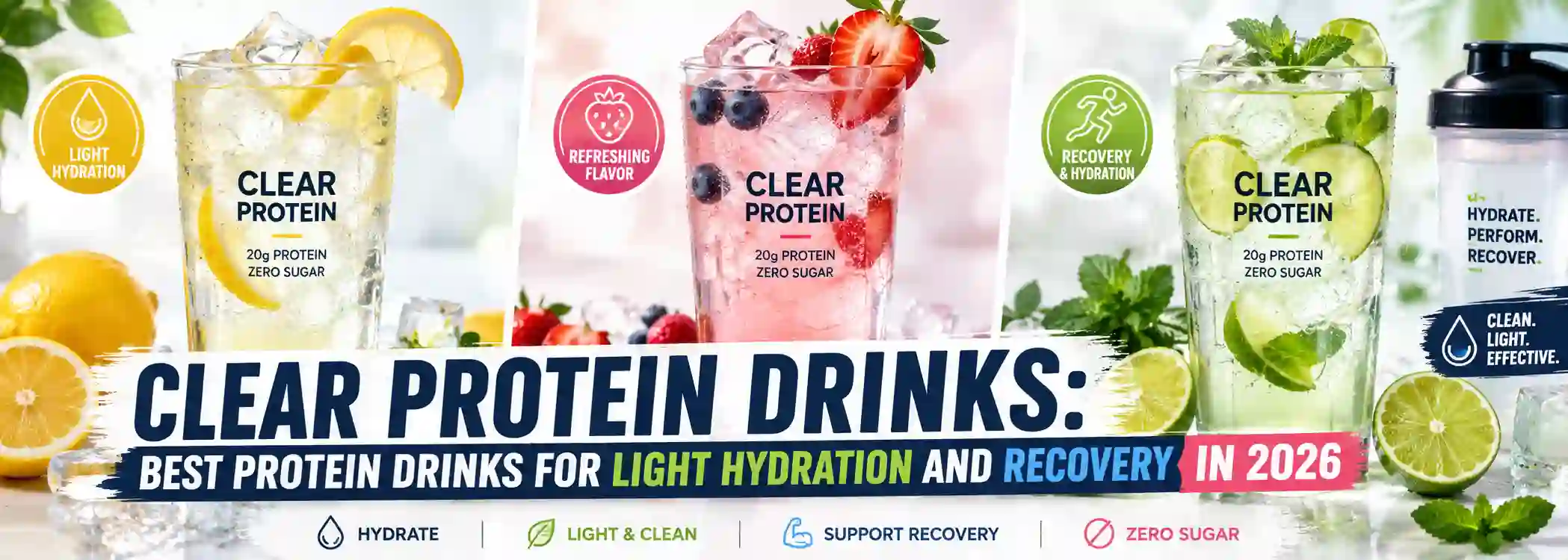 Clear Protein Drinks: Best Protein Drinks for Light Hydration and Recovery in 2026