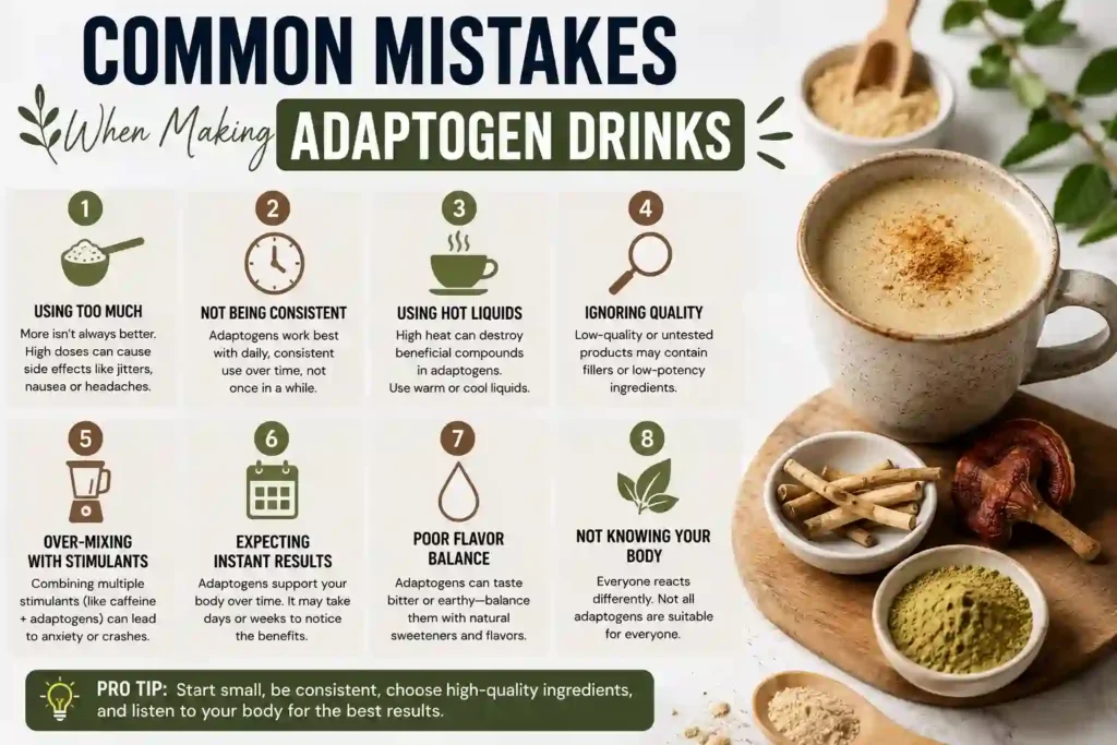 Common Mistakes When Making Adaptogen Drinks