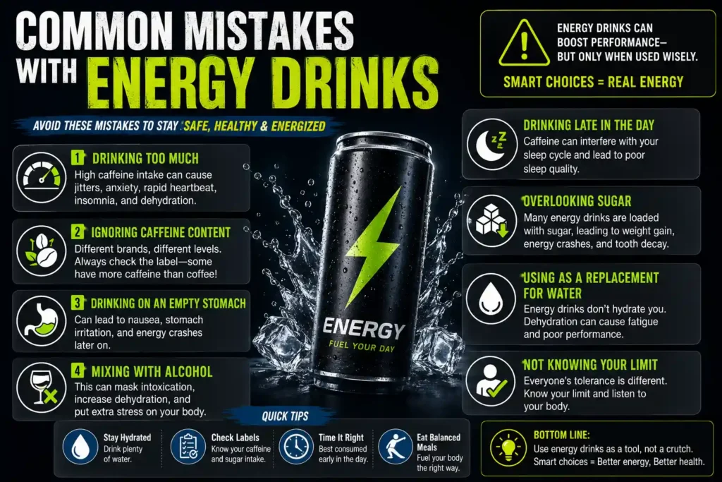 Common Mistakes With Energy Drinks