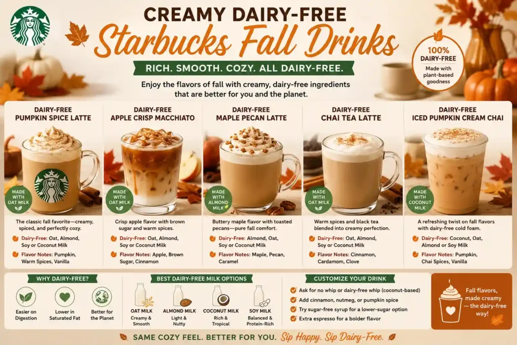 Creamy Dairy-Free Starbucks Fall Drinks
