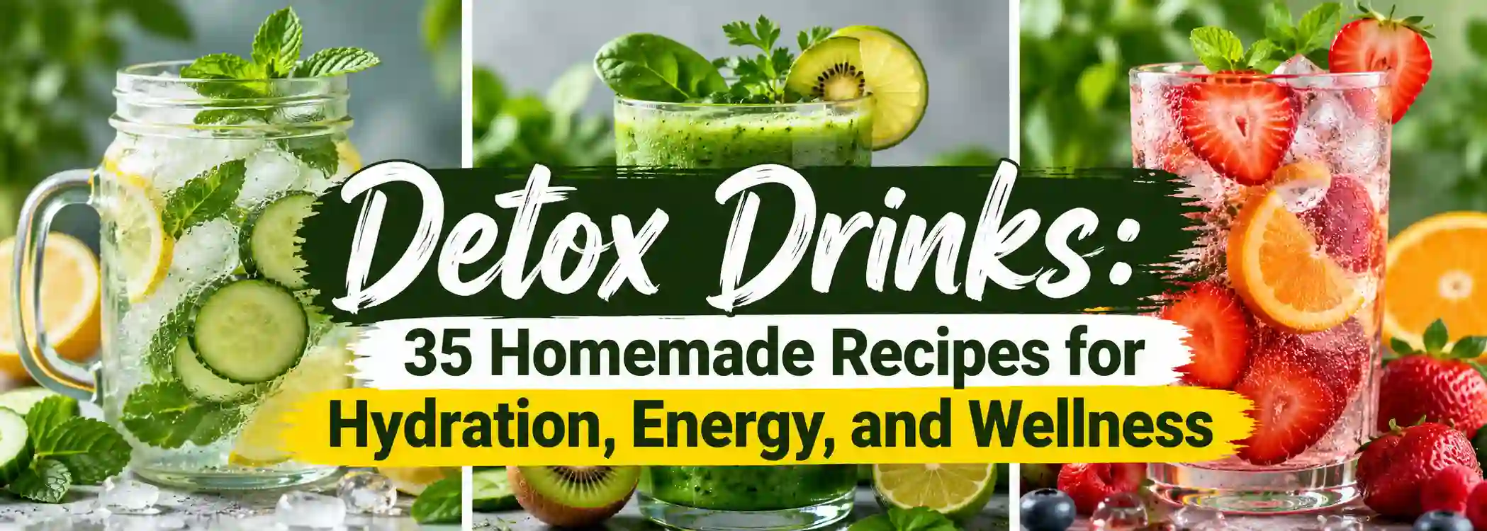 Detox Drinks: 35 Homemade Recipes for Hydration, Energy, and Wellness