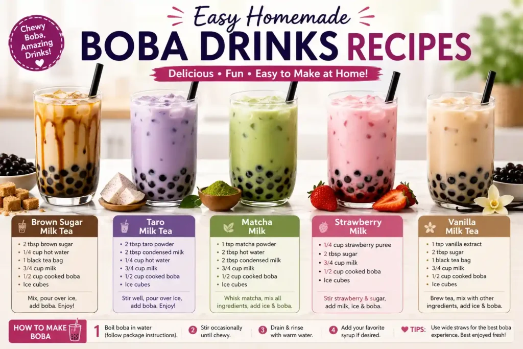 Easy Homemade Boba Drinks Recipes