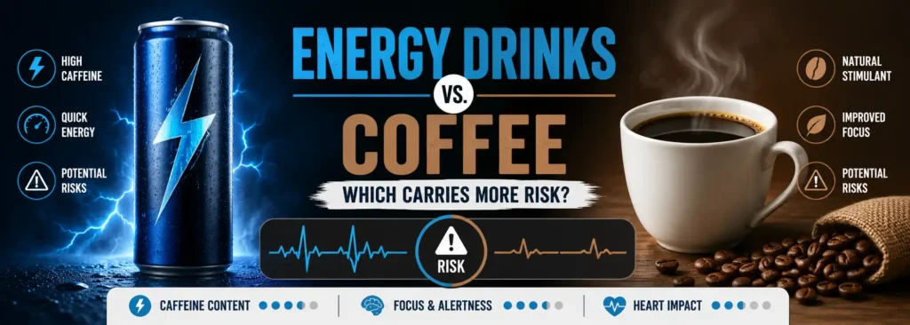 Energy Drinks vs. Coffee: Which Carries More Risk?