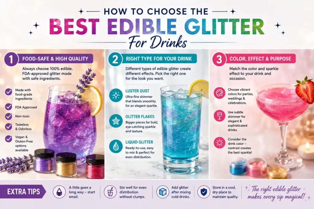 How To Choose the Best Edible Glitter For Drinks