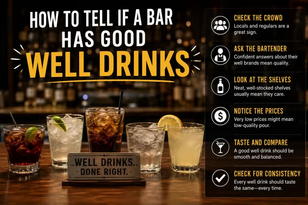 How to Tell if a Bar Has Good Well Drinks