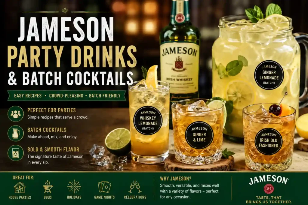 Jameson Party Drinks and Batch Cocktails
