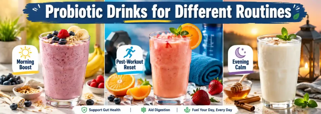 Probiotic Drinks for Different Routines