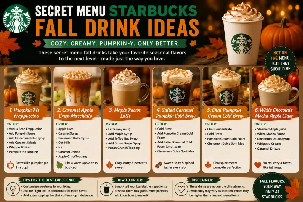 Secret Menu Starbucks Fall Drink Ideas