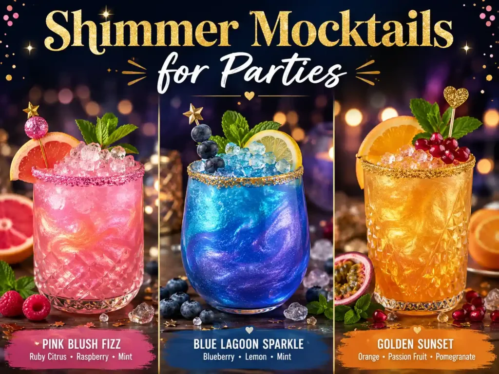 Shimmer Mocktails for Parties