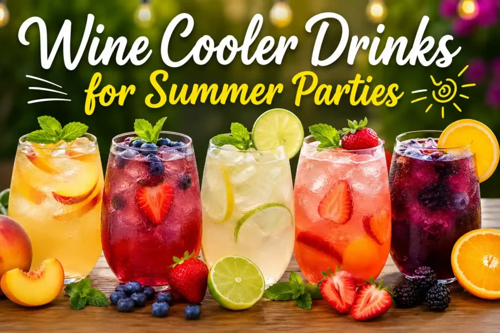 Wine Cooler Drinks for Summer Parties
