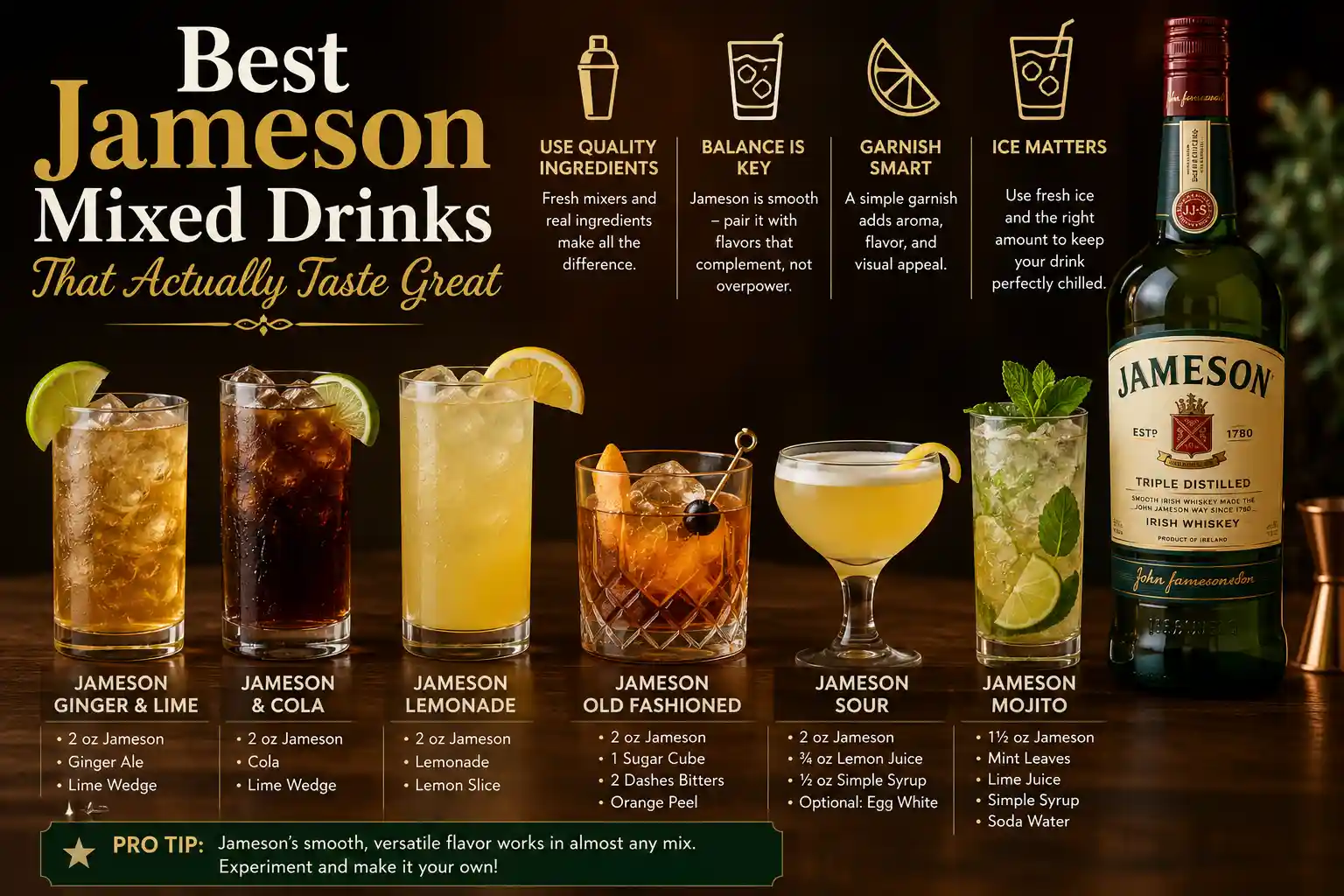 27 Best Jameson Mixed Drinks That Actually Taste Great