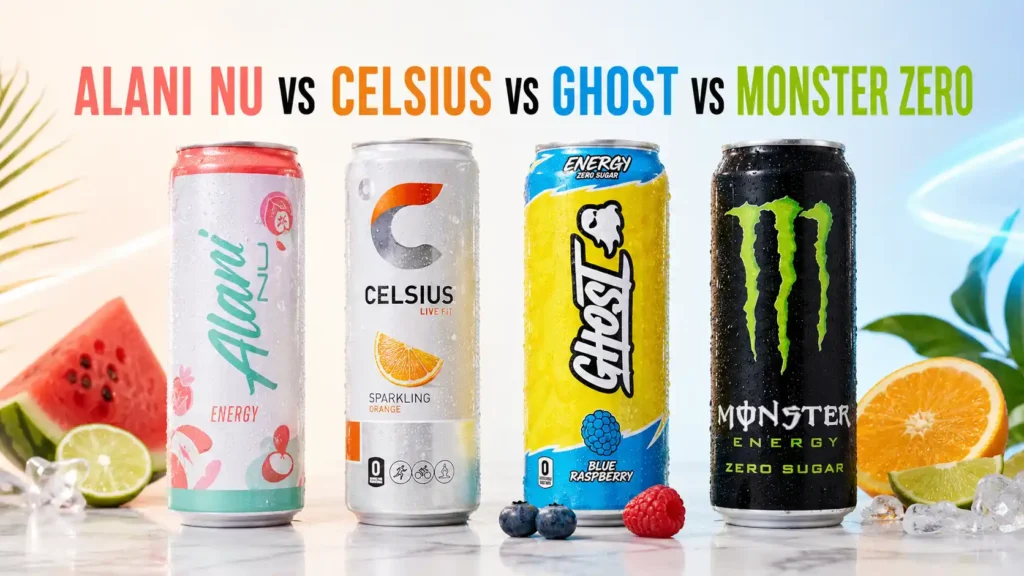 Alani Nu vs Celsius, Ghost, and Monster Zero