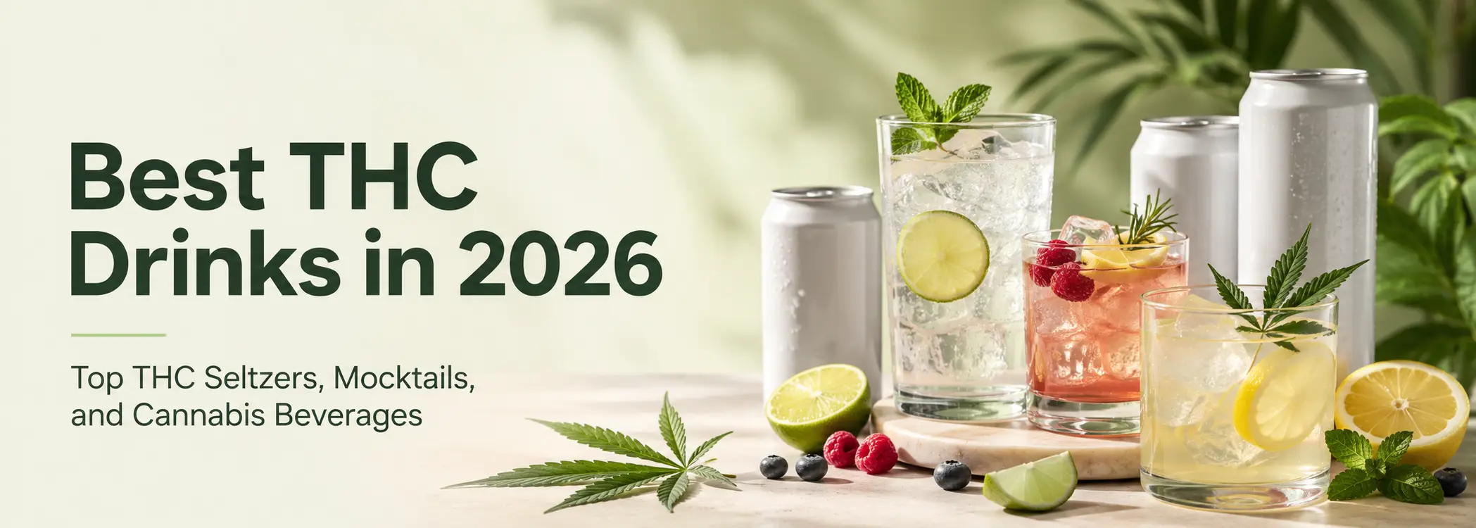 Best THC Drinks in 2026: Top THC Seltzers, Mocktails, and Cannabis Beverages