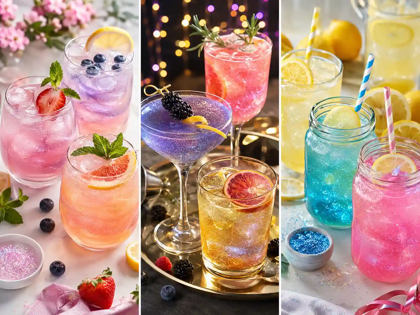 Edible Glitter For Drinks: Safe Sparkle Ideas for Mocktails, Cocktails, Lemonade, and Party Drinks