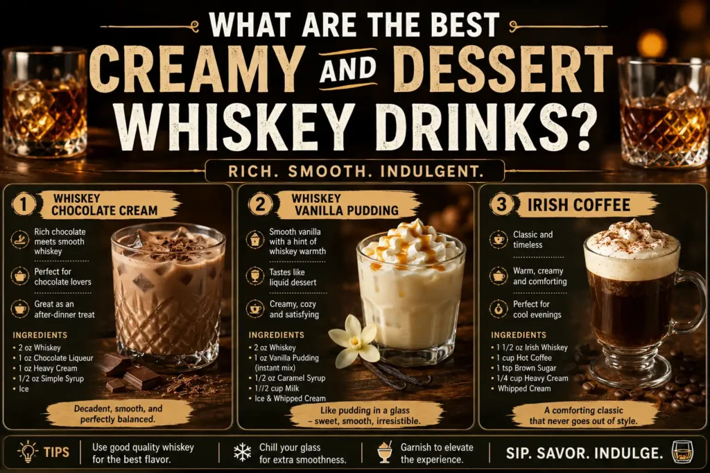 What Are the Best Creamy and Dessert Whiskey Drinks?