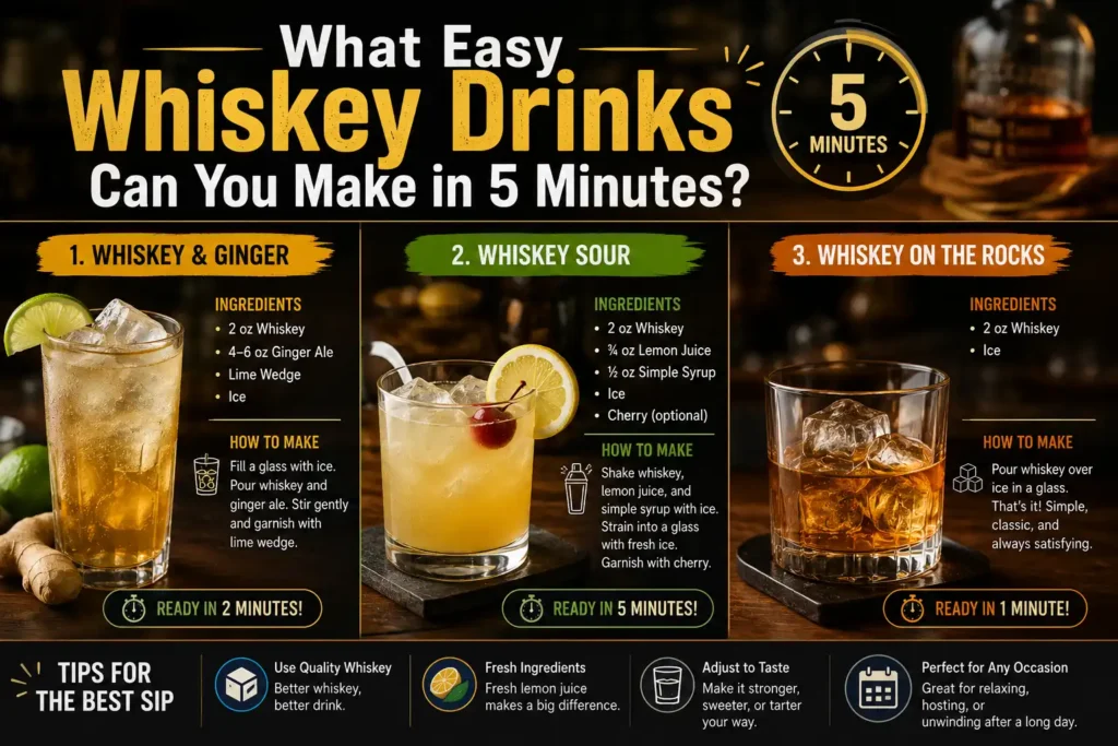 What Easy Whiskey Drinks Can You Make in 5 Minutes?