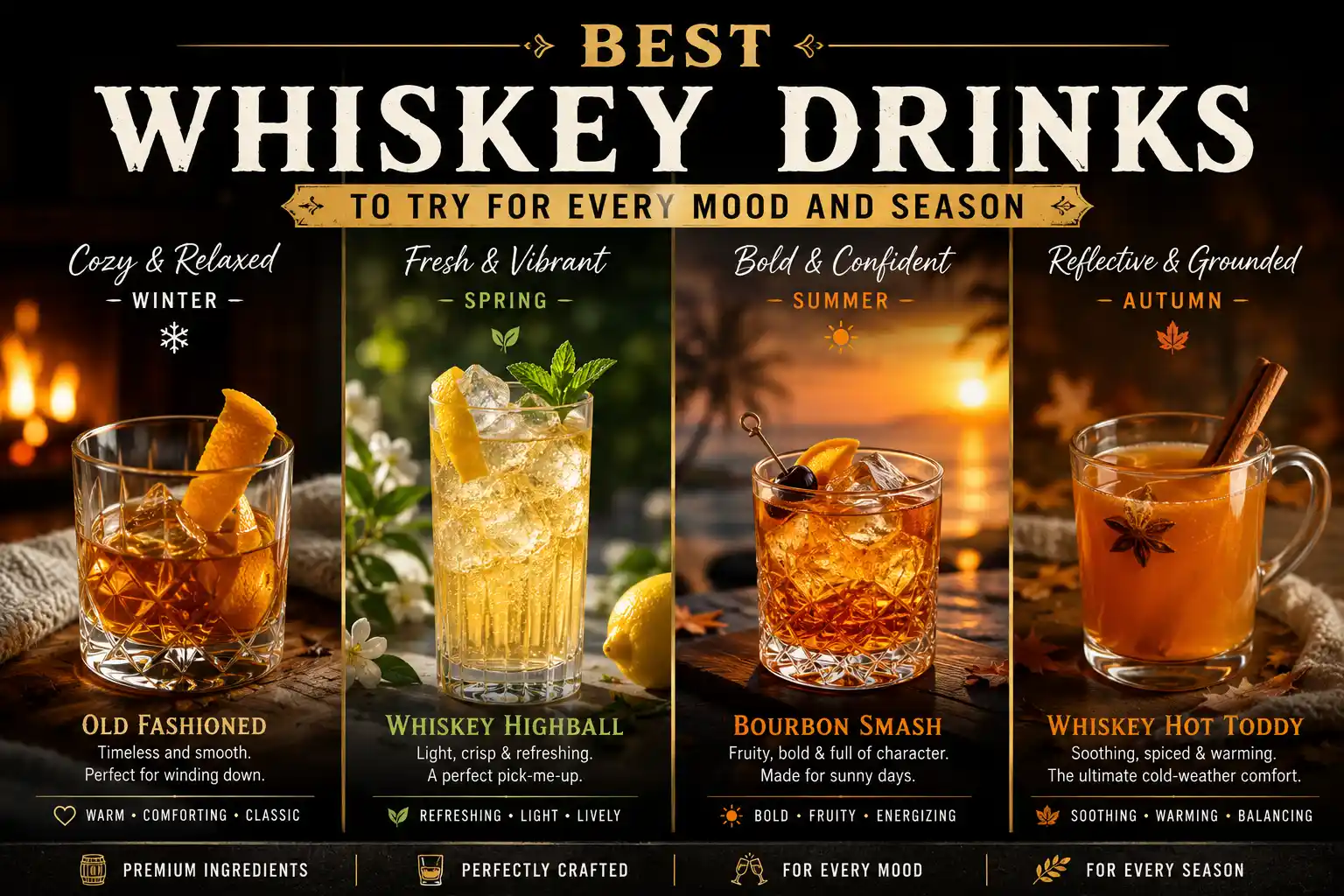 Best Whiskey Drinks to Try for Every Mood and Season