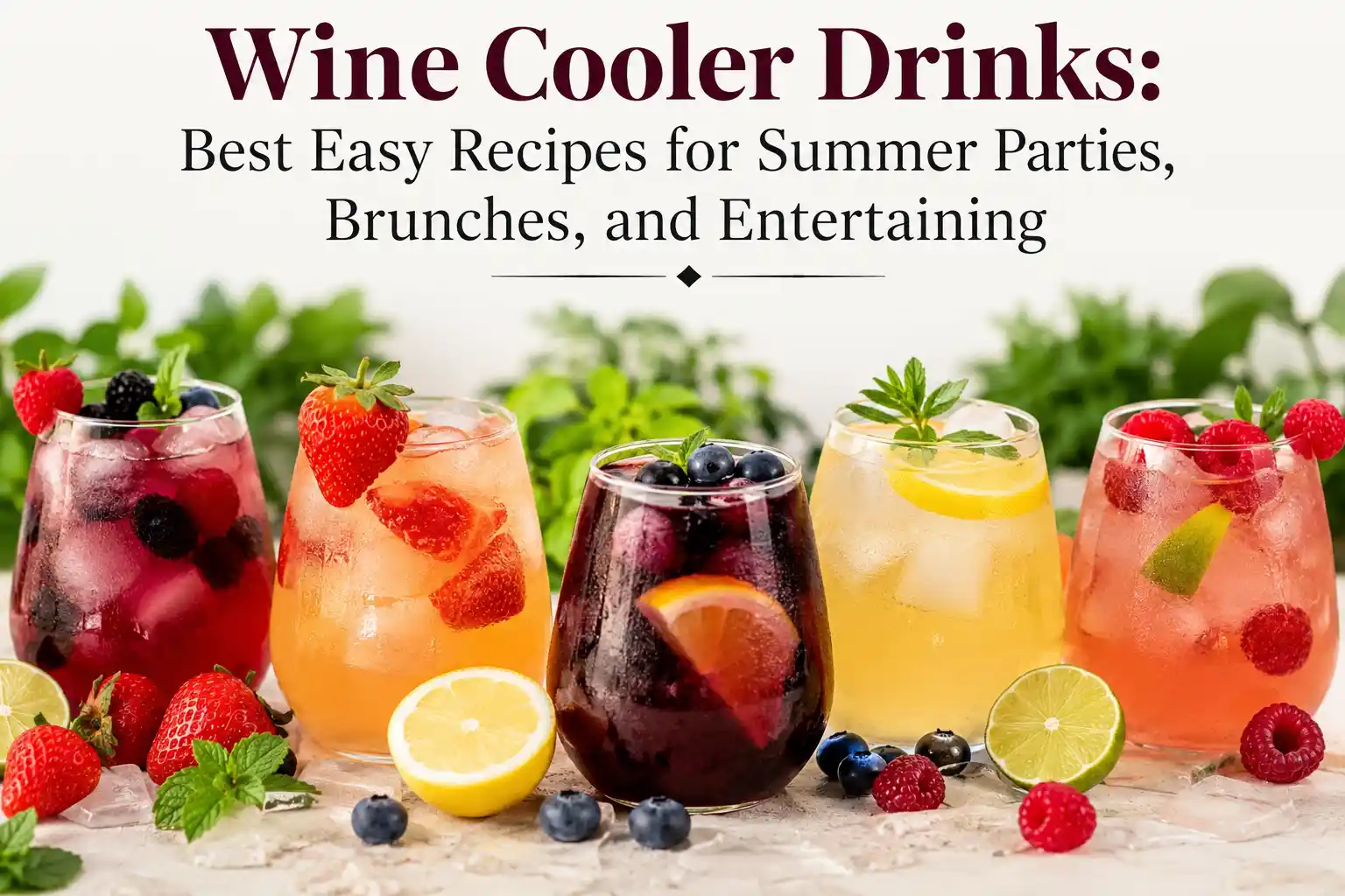 Wine Cooler Drinks: Best Easy Recipes for Summer Parties, Brunches, and Entertaining