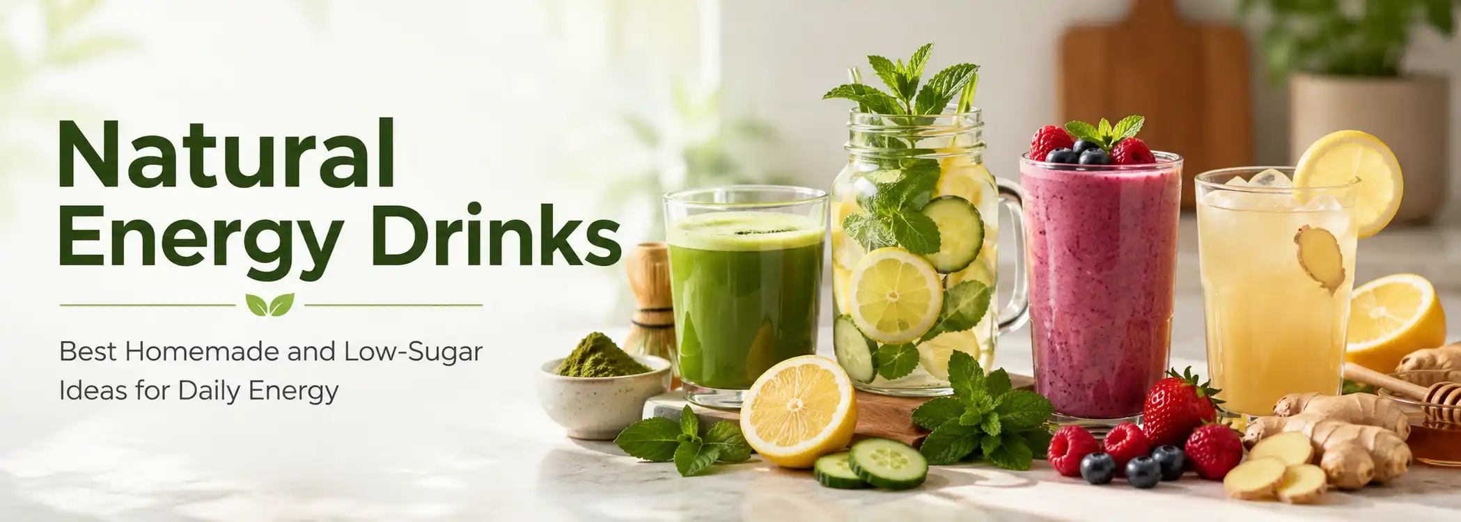 Natural Energy Drinks: Best Homemade and Low-Sugar Ideas for Daily Energy