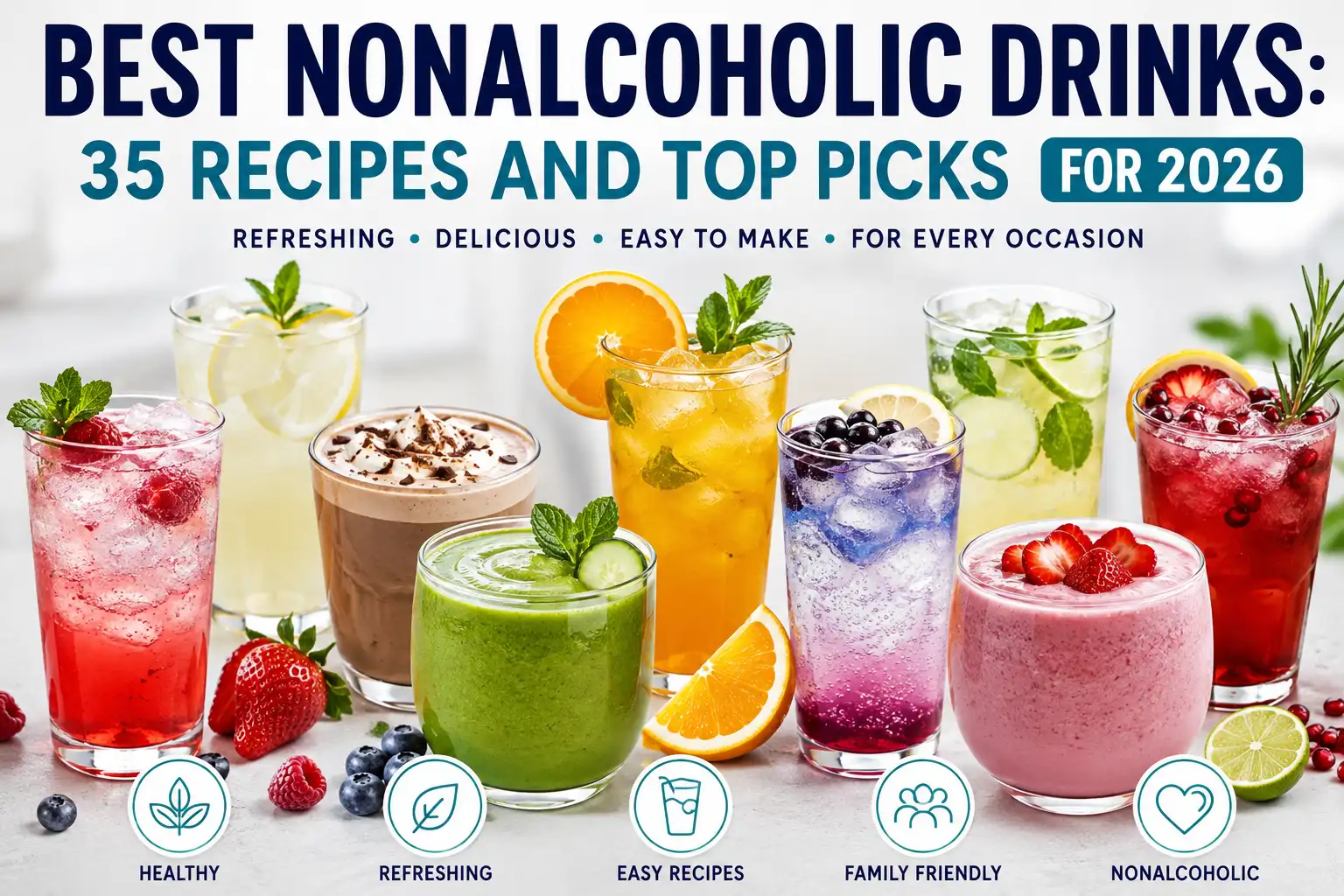 Best Nonalcoholic Drinks: 35 Recipes and Top Picks for 2026