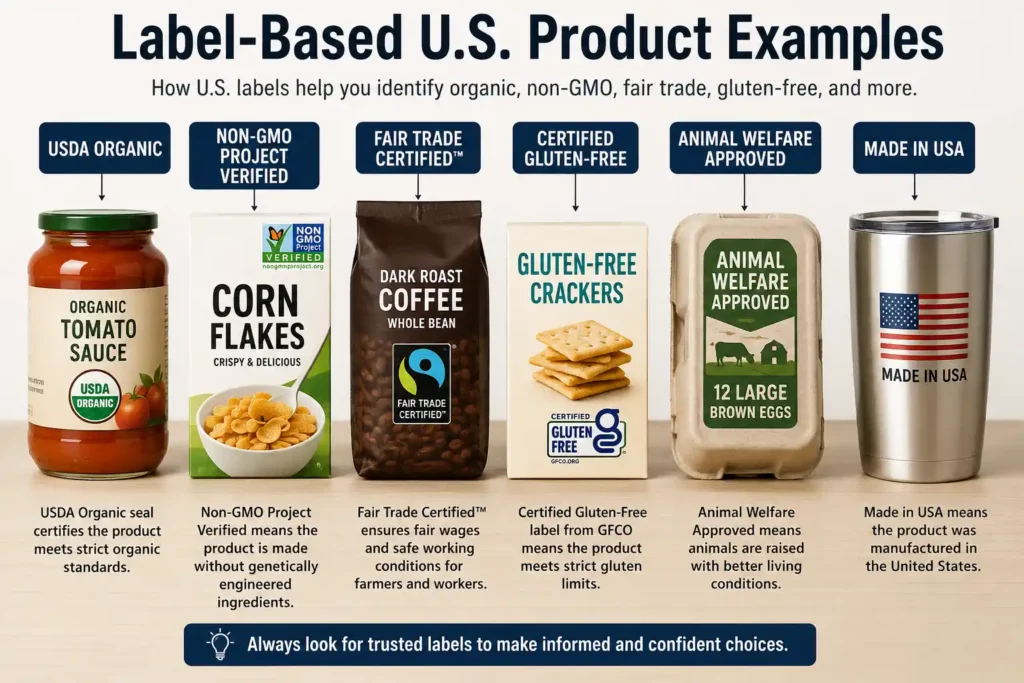 Label-Based U.S. Product Examples
