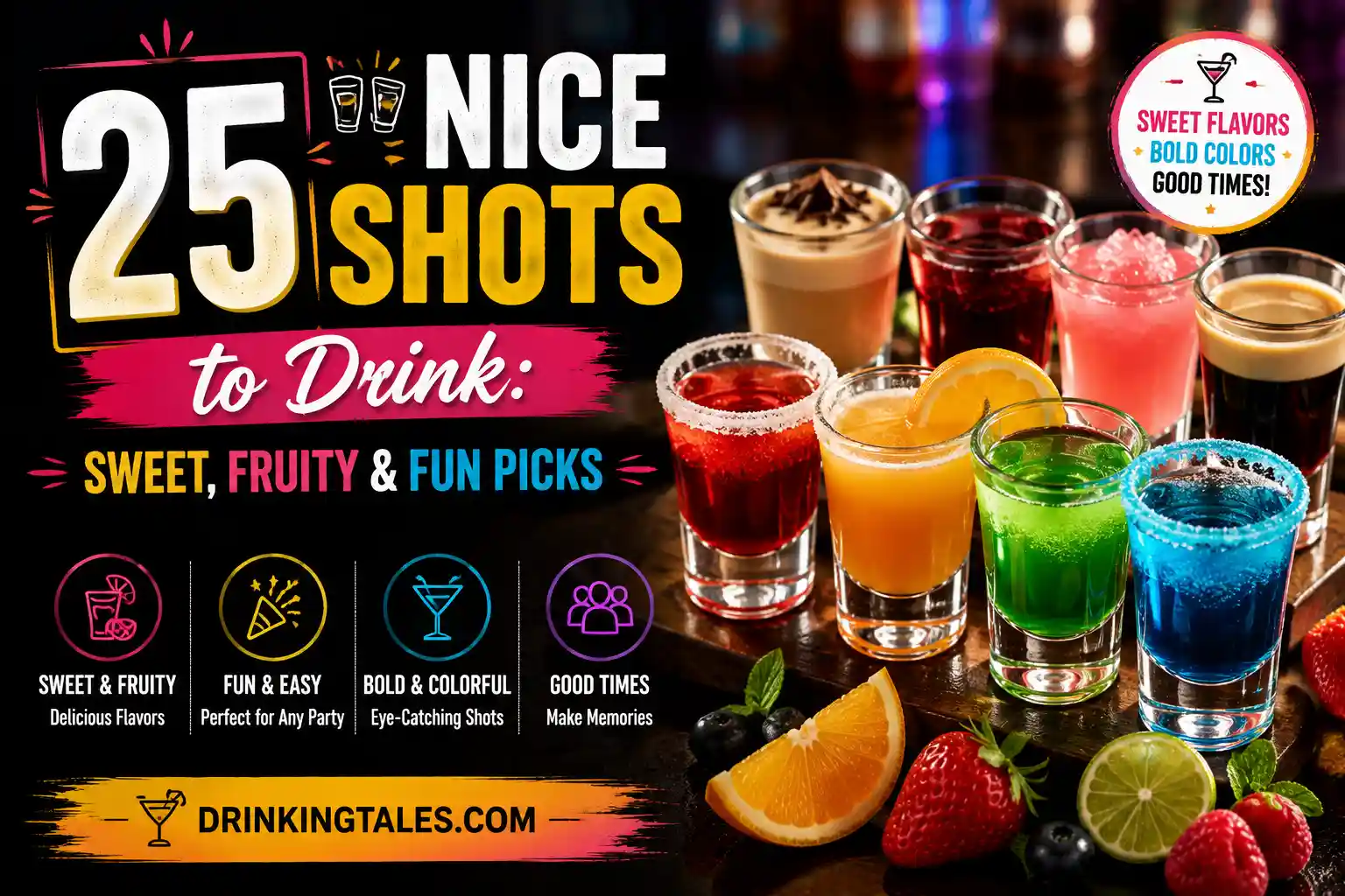 25 Nice Shots to Drink: Sweet, Fruity & Fun Picks
