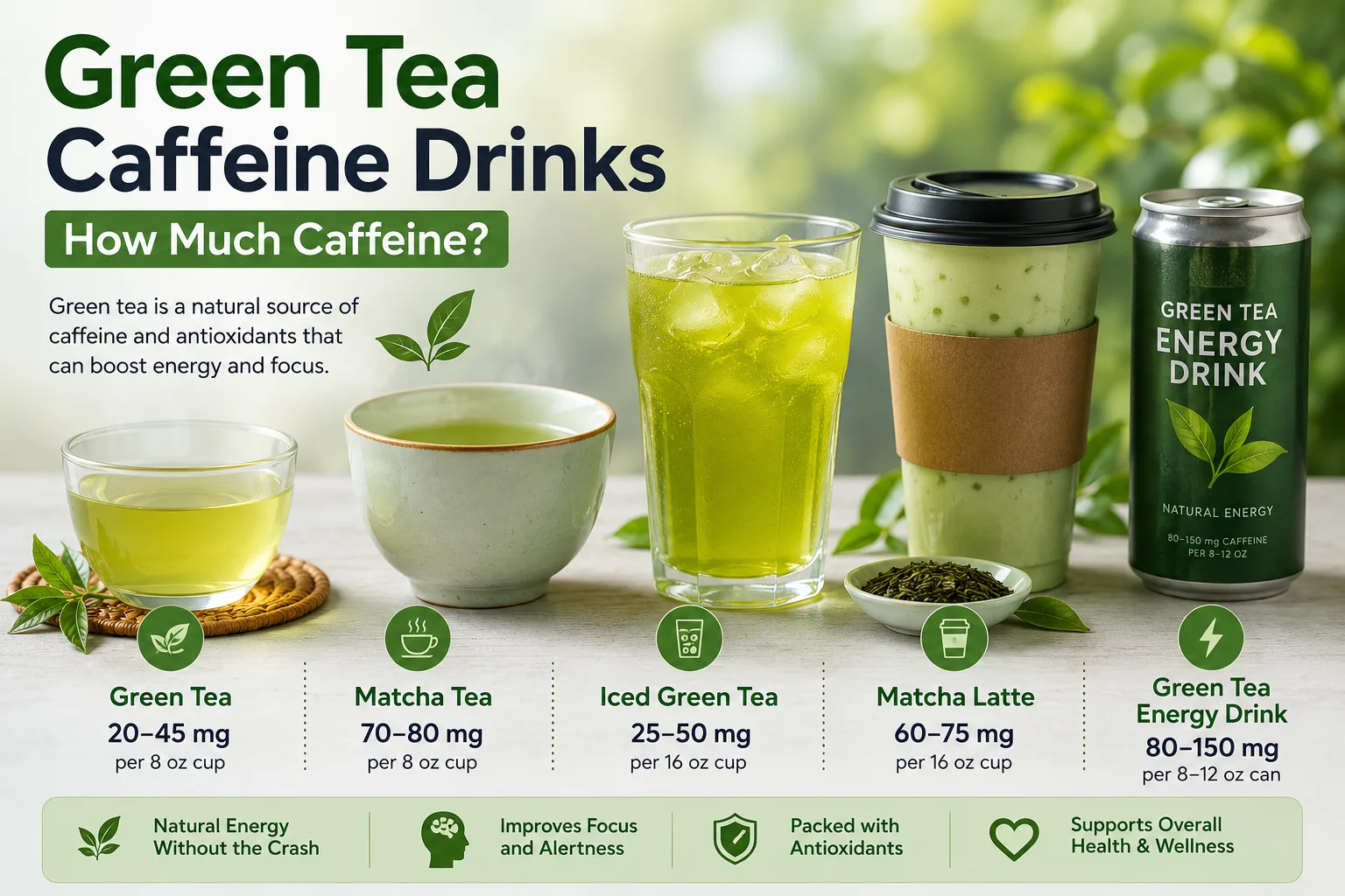 Green Tea Caffeine Drinks: How Much Caffeine?
