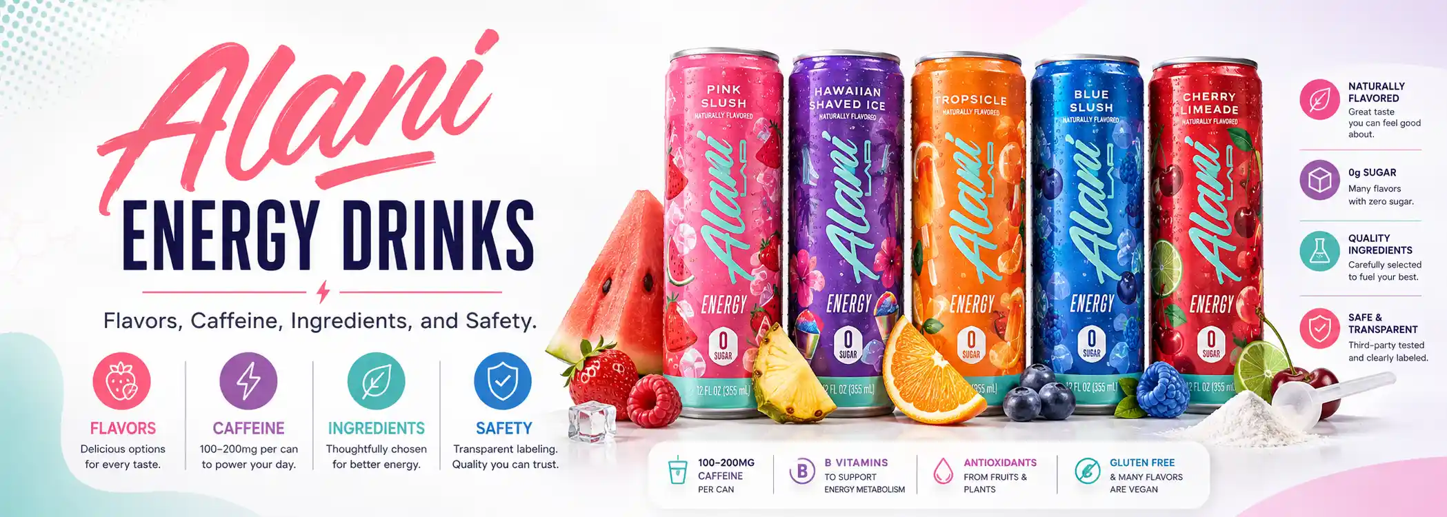 Alani Energy Drinks: Flavors, Caffeine, Ingredients, and Safety