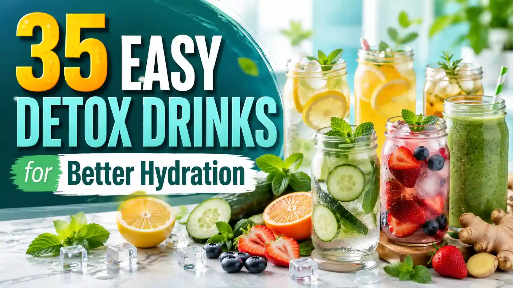 35 Easy Detox Drinks for Better Hydration