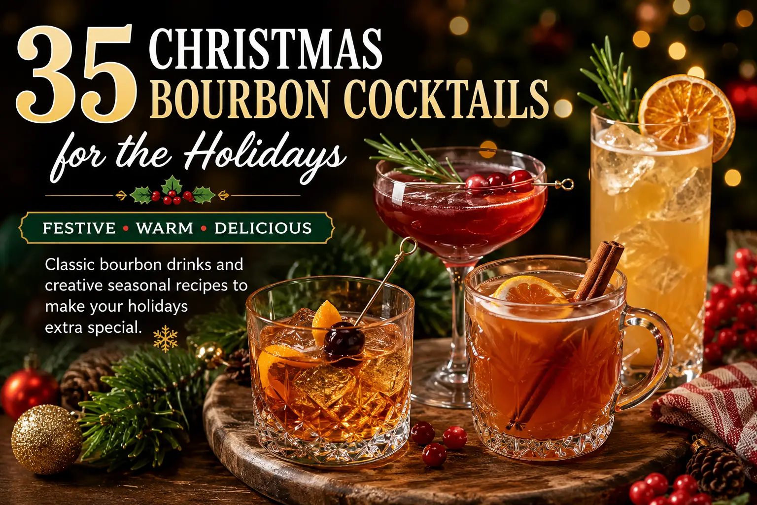 35 Christmas Bourbon Cocktails for the Holidays
