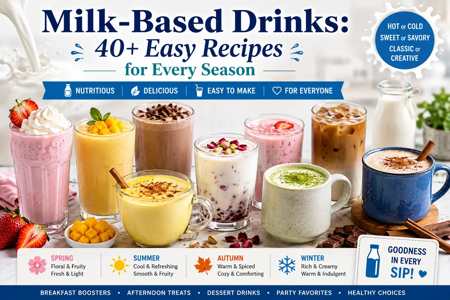 Milk-Based Drinks: 40+ Easy Recipes for Every Season