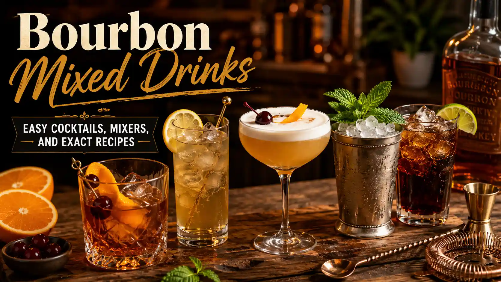 Bourbon Mixed Drinks: Easy Cocktails, Mixers, and Exact Recipes