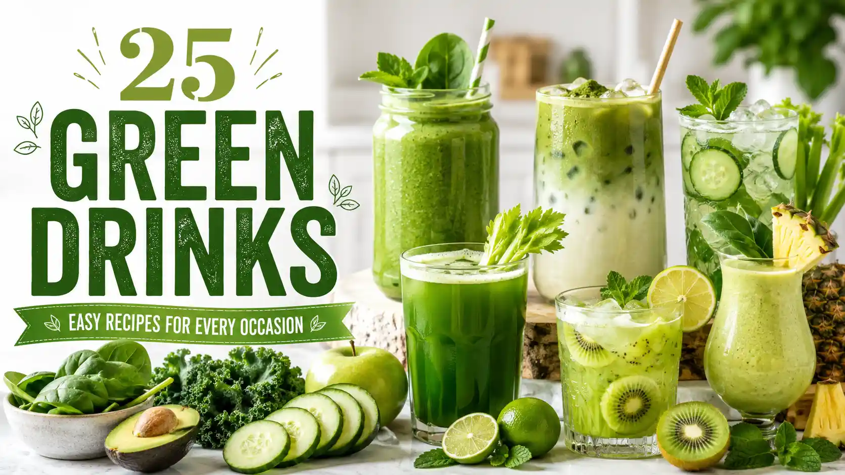 Green Drinks: 25 Easy Recipes for Every Occasion
