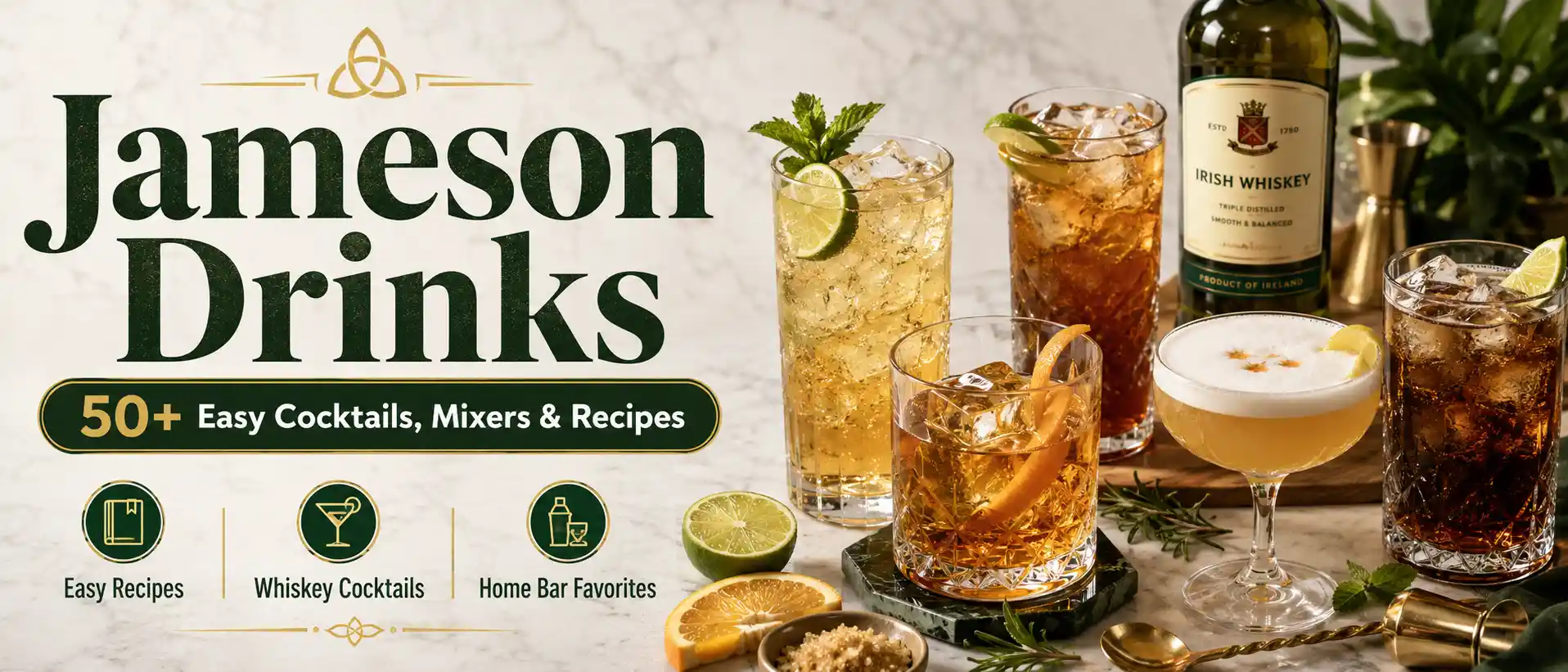 Jameson Drinks: 50+ Easy Cocktails, Mixers & Recipes