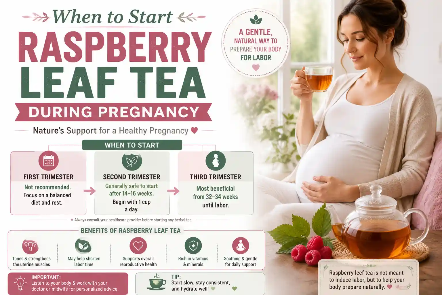 When to Start Raspberry Leaf Tea During Pregnancy
