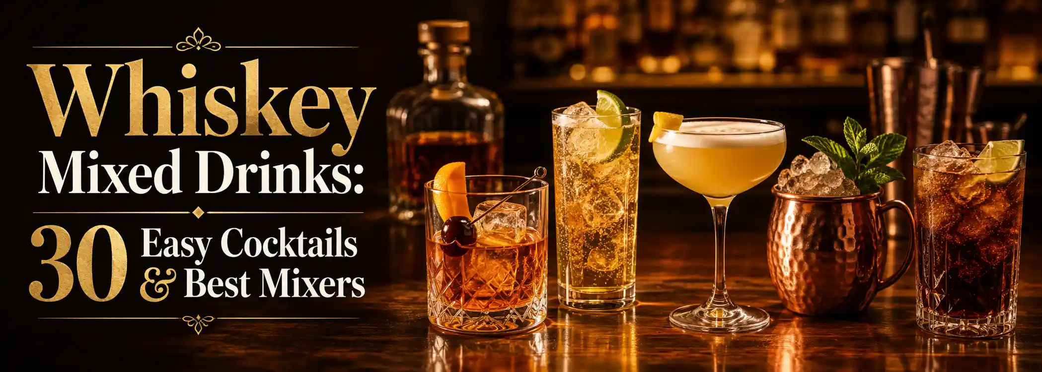 Whiskey Mixed Drinks: 30 Easy Cocktails & Best Mixers