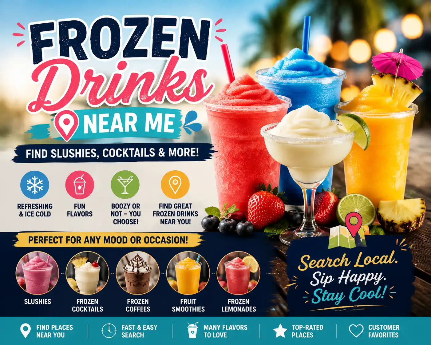 Frozen Drinks Near Me: Find Slushies, Cocktails & More