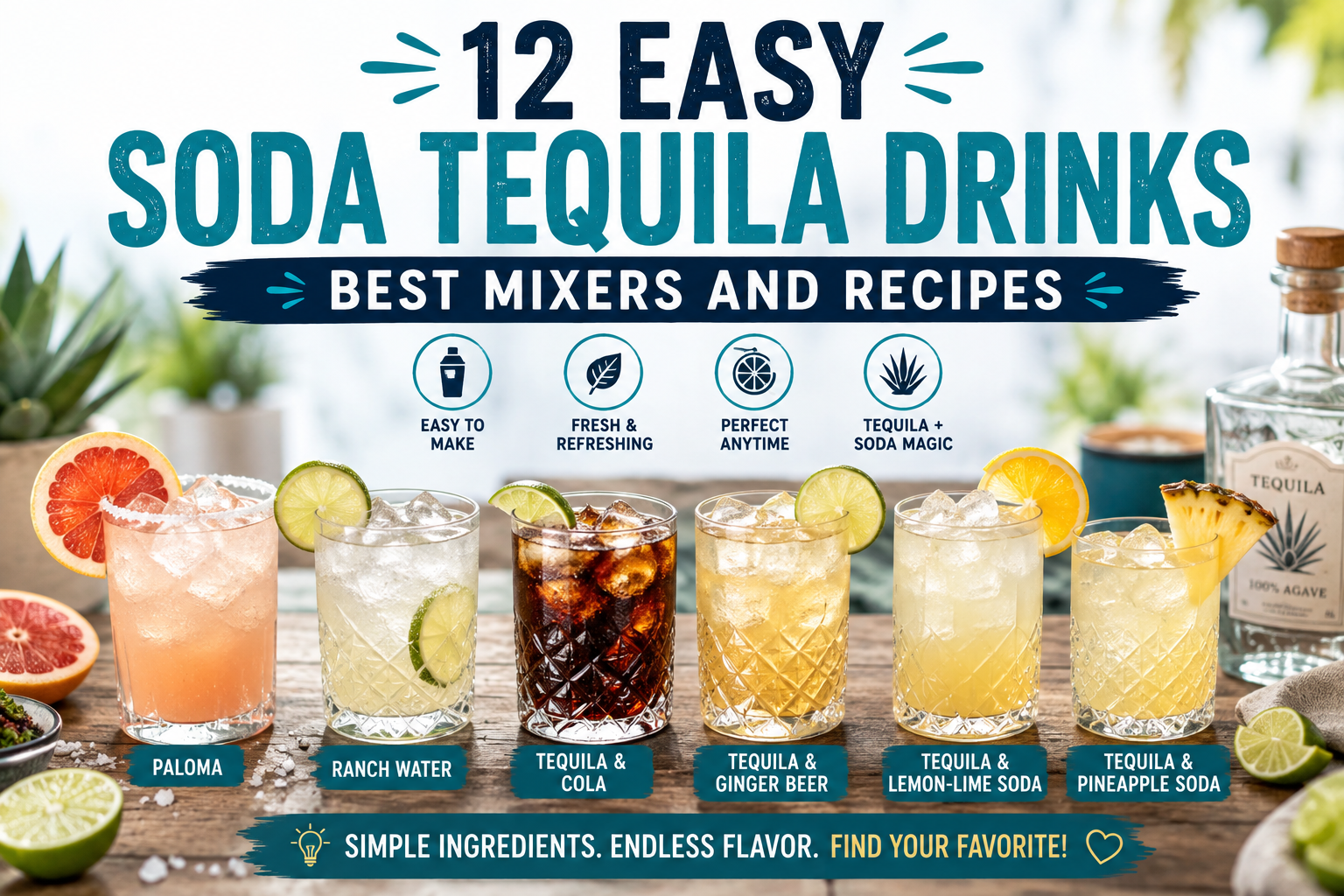 12 Easy Soda Tequila Drinks: Best Mixers and Recipes