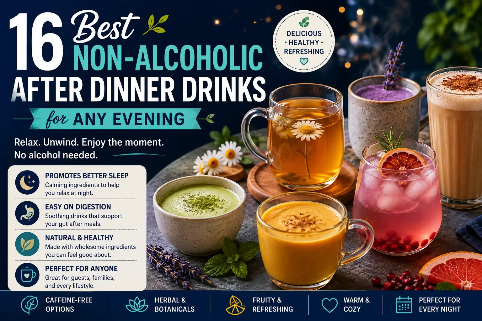 16 Best Non-Alcoholic After Dinner Drinks for Any Evening