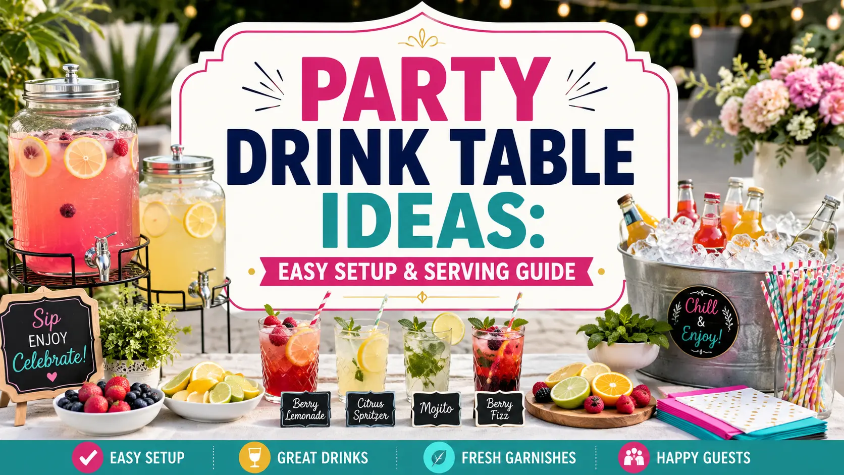 Party Drink Table Ideas: Easy Setup & Serving Guide