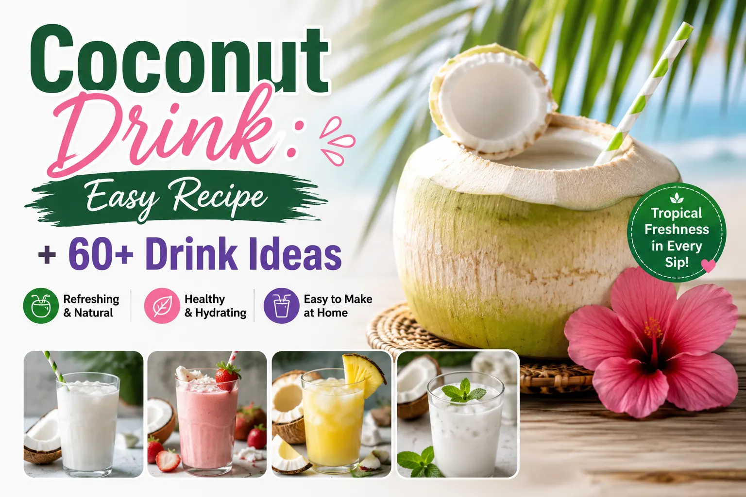 Coconut Drink: Easy Recipe + 60+ Drink Ideas