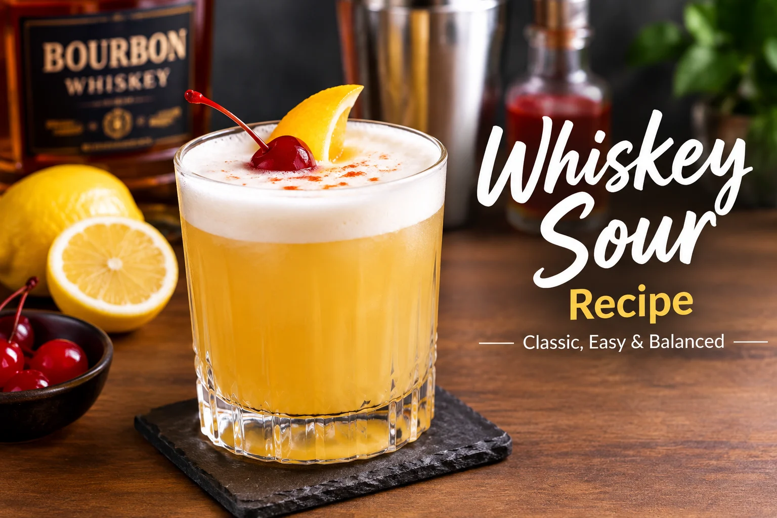 Whiskey Sour Recipe: Classic, Easy & Balanced