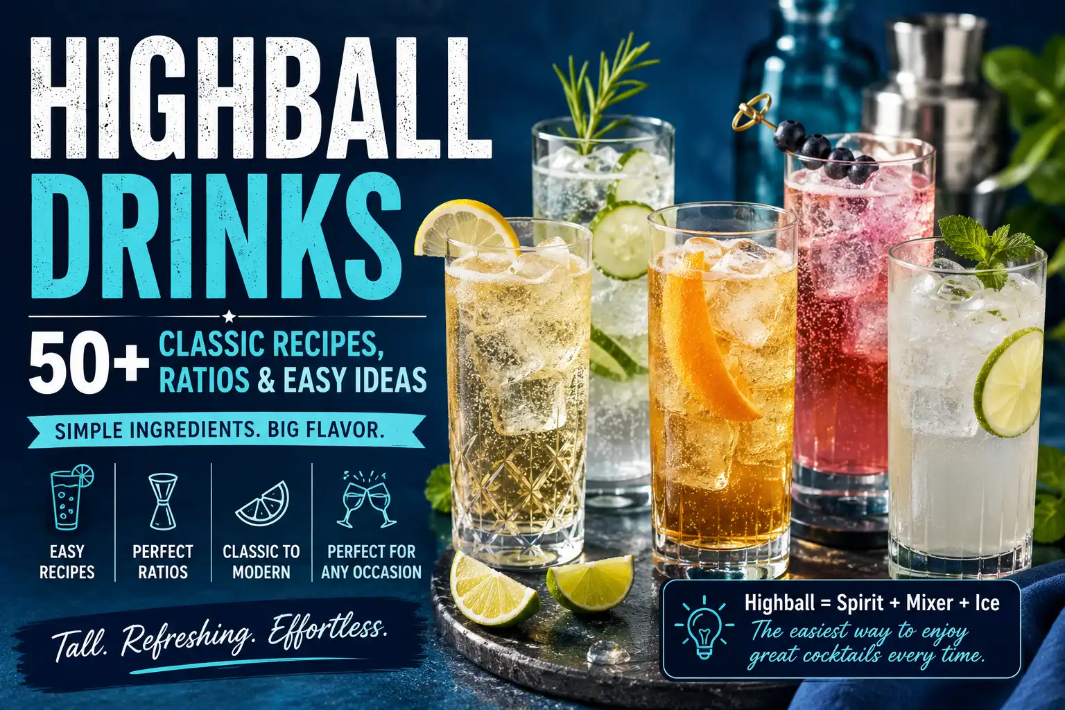 Highball Drinks: 50+ Classic Recipes, Ratios & Easy Ideas