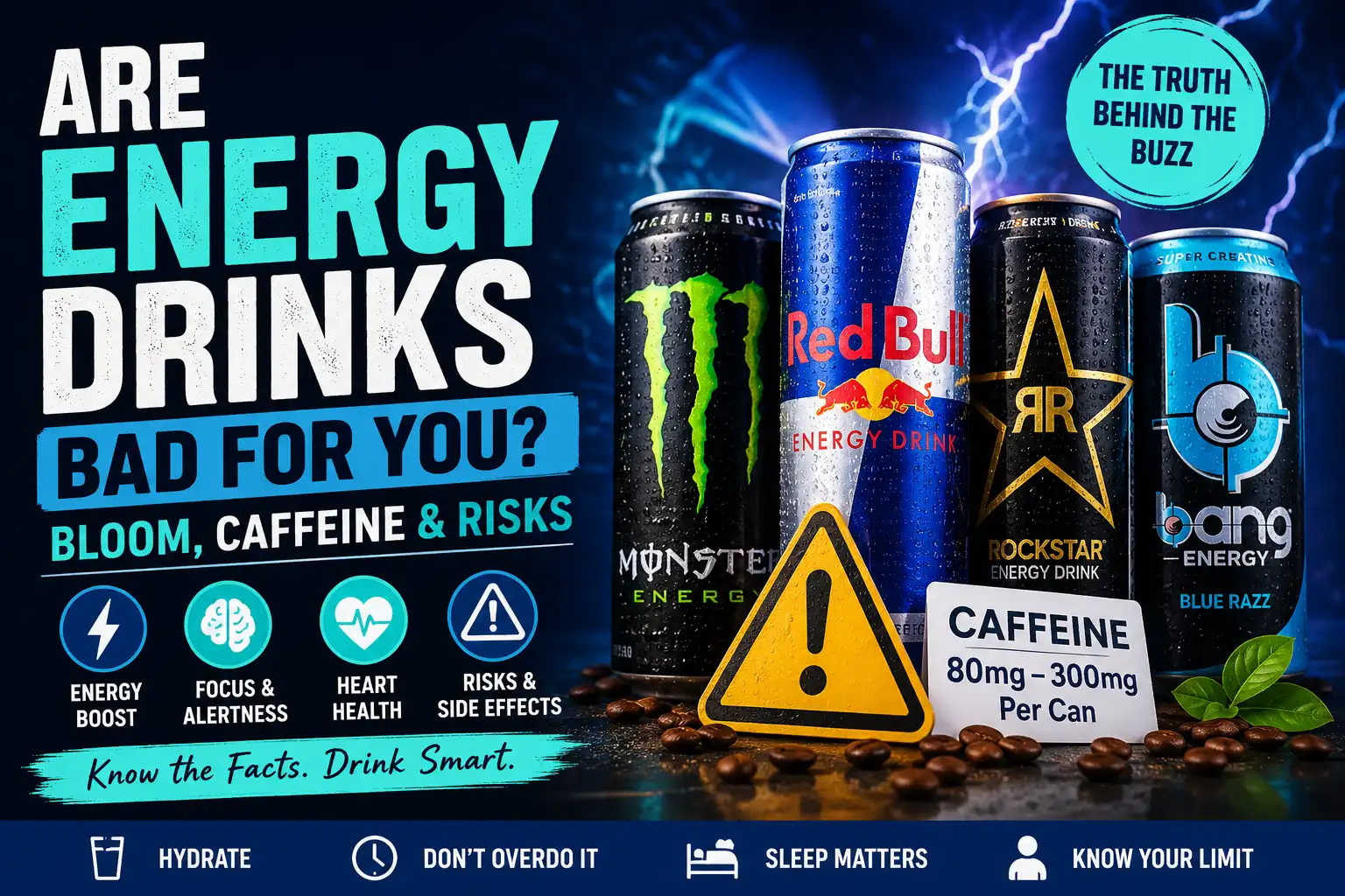 Are Energy Drinks Bad for You? Bloom, Caffeine & Risks