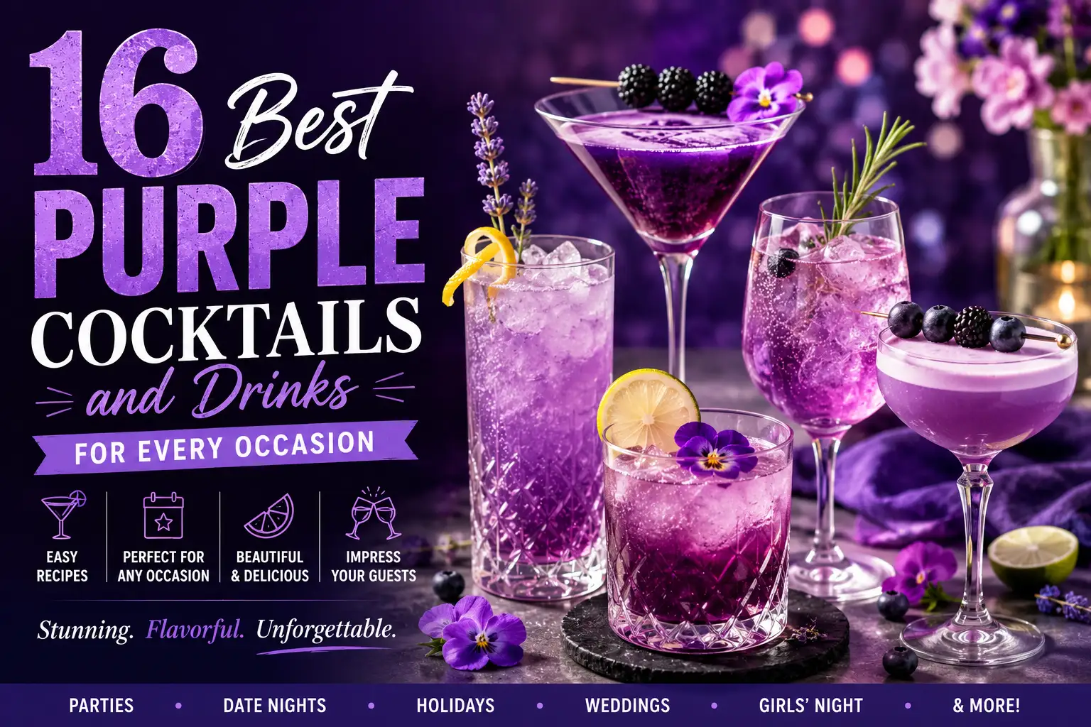 16 Best Purple Cocktails and Drinks for Every Occasion